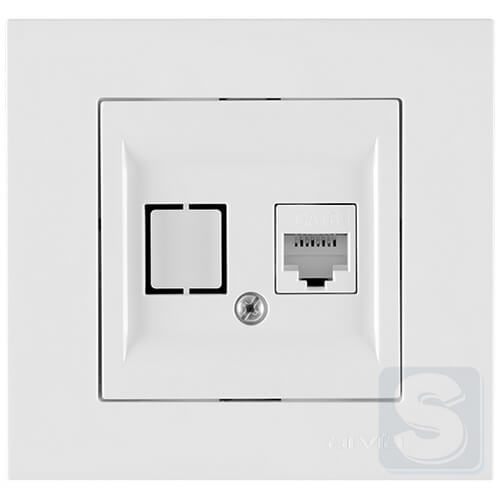 Розетка комп'ютерна RJ45 cat 6 Arvia Electric KAREN Білий (20 01 1000 247)